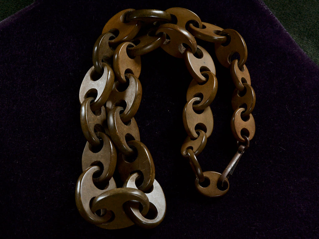 1880s Vulcanite Chain Necklace