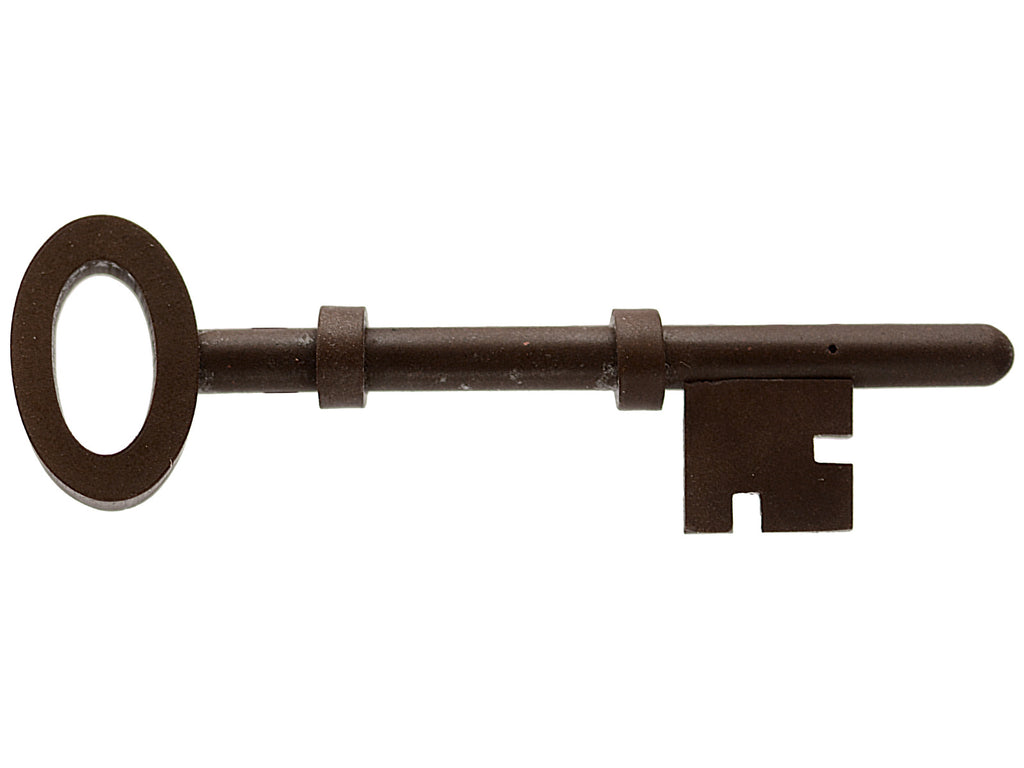 c1880 Vulcanite Key Brooch (on white background)