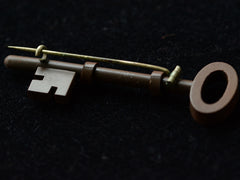 c1880 Vulcanite Key Brooch