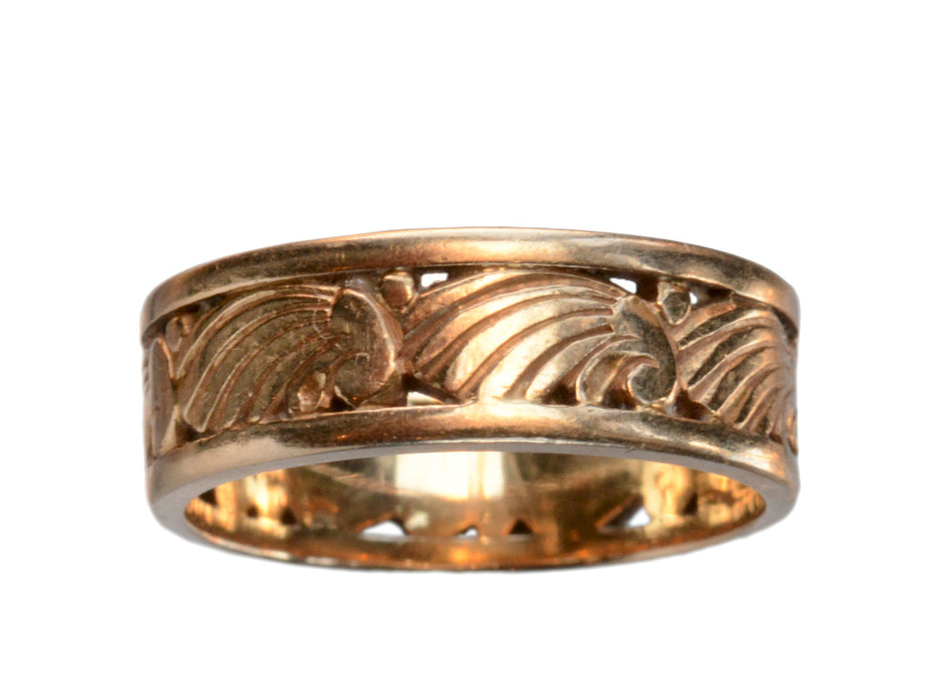 1930s Art Deco Wave Ring (on white background)