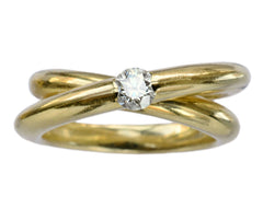 1970s Wempe Diamond Crossover Ring