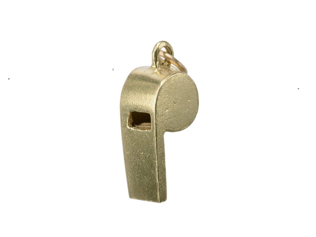 1950s Gold Whistle Charm (on white background)