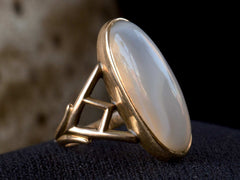 thumbnail of 1920s White Agate Ring (detail)