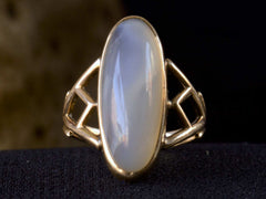 thumbnail of 1920s White Agate Ring (on black background)