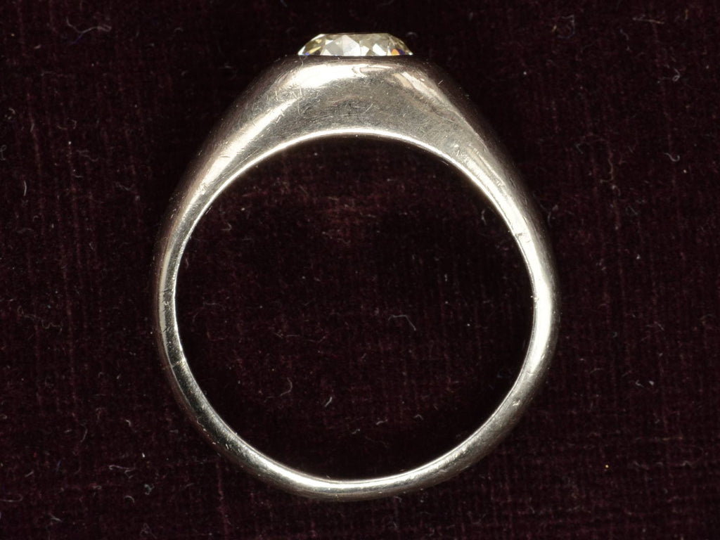 1930s 1.25ct Diamond Gypsy Ring (profile view)