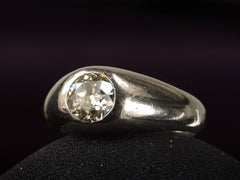 1930s 1.25ct Diamond Gypsy Ring (on black background)