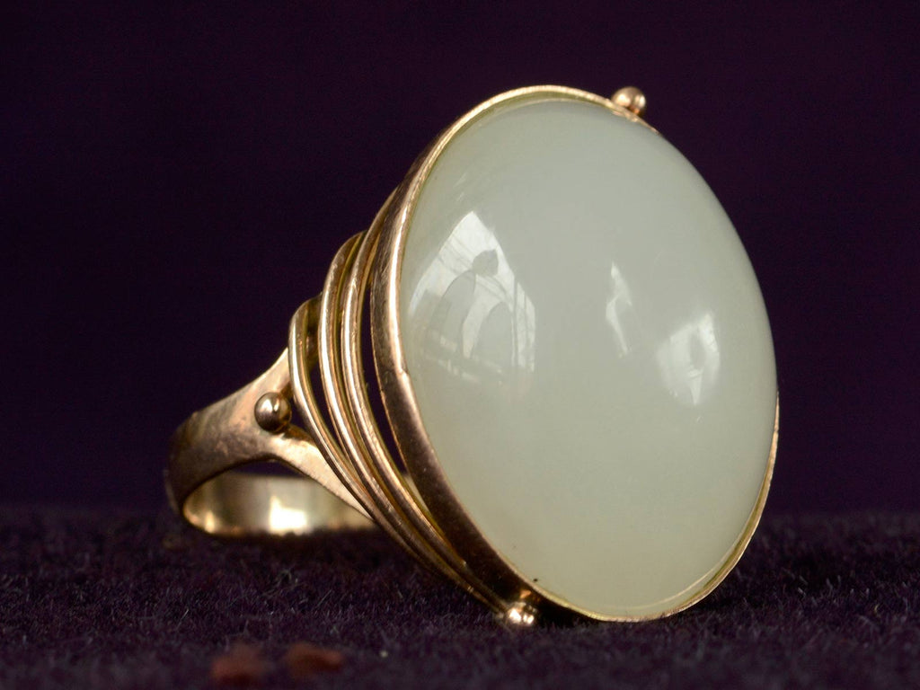 1970s White Jade Ring