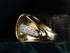 1980s Italian Wide Diamond Ring