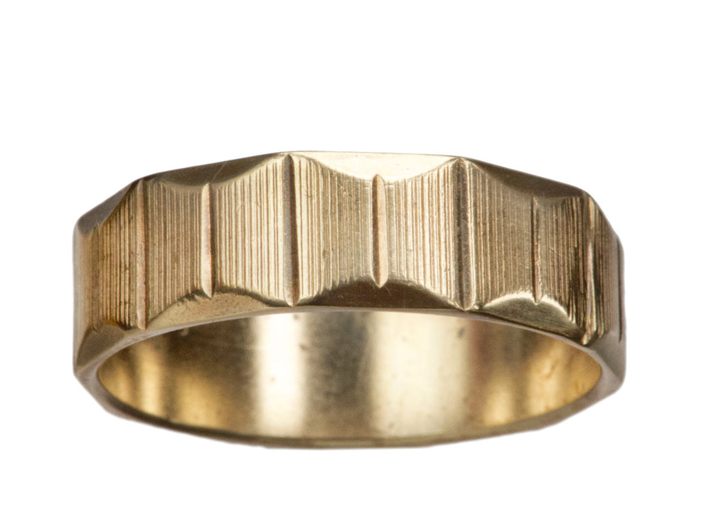 1950s Faceted Wedding Band (on white background)