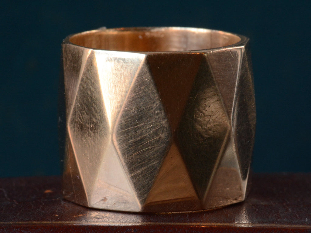 1950s Wide Faceted Band