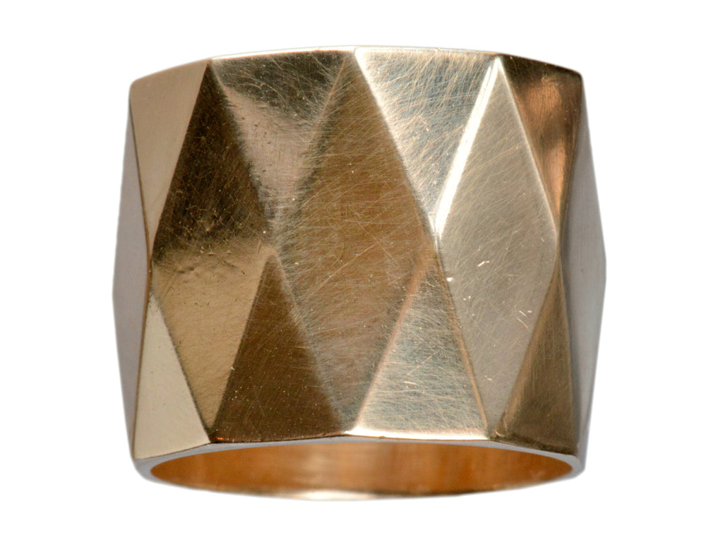 1950s Wide Faceted Band (on white background)