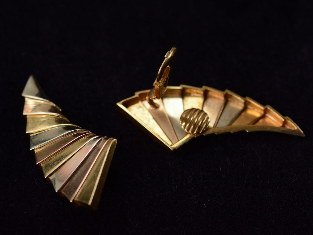 1980s Gold Wing Earrings (backside)
