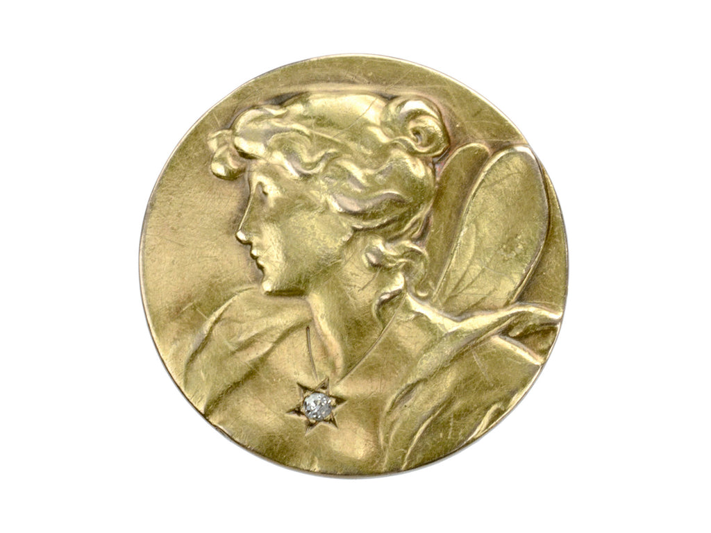 1890s Winged Goddess Brooch (on white background)