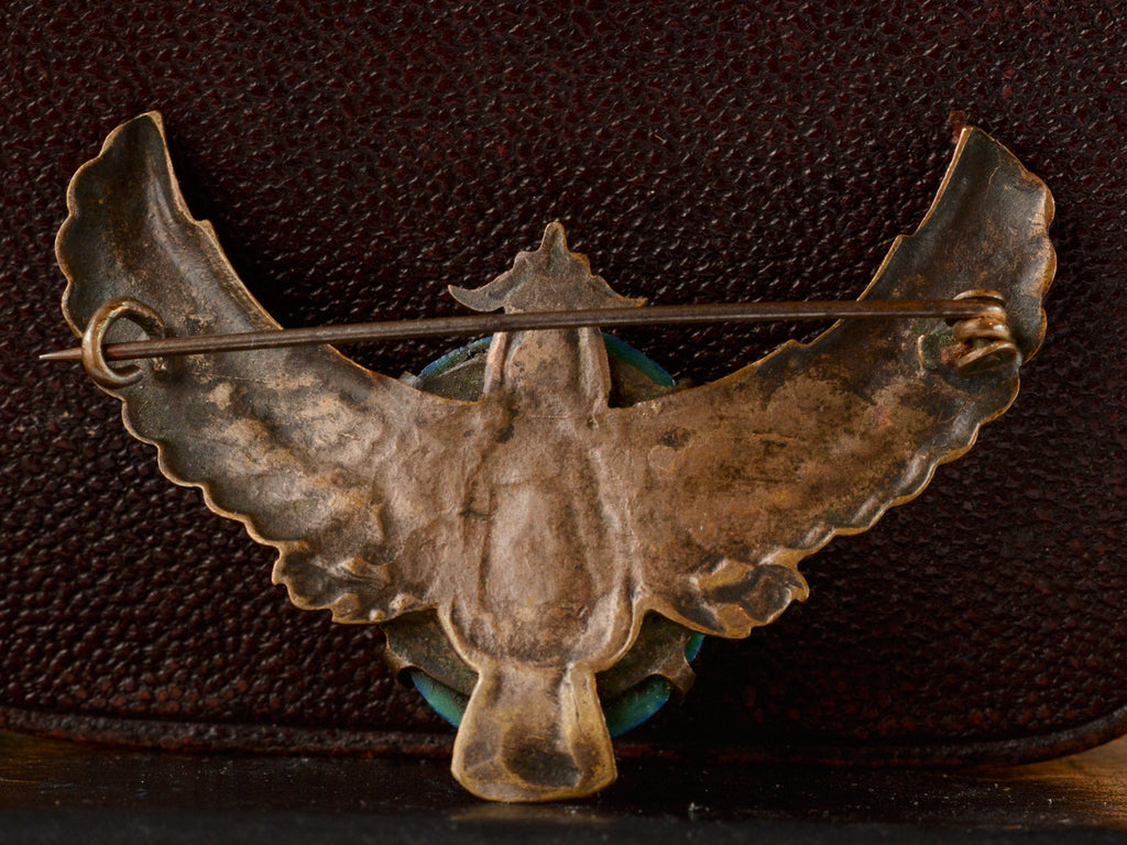 1920s Egyptian Revival Winged Scarab Brooch