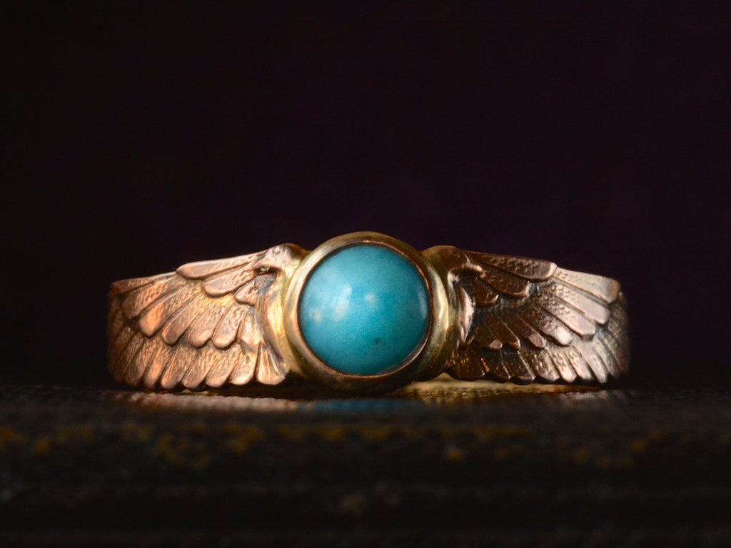 Egyptian Revival Turquoise Ring