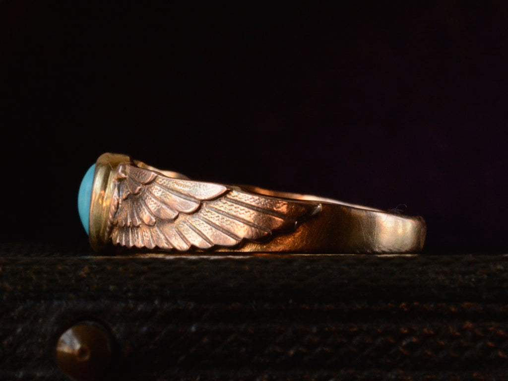 Egyptian Revival Turquoise Ring