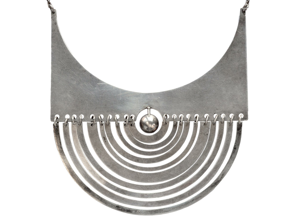1972 Tapio Wirkkala Puolikuu Necklace (on white background)