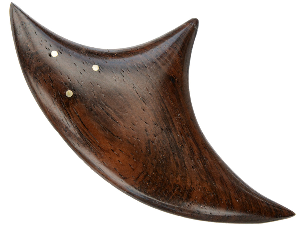 c1970 Abstract Walnut Brooch (on white background)