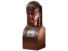 thumbnail of 1870s Carved Wood Pharaoh (on white background)