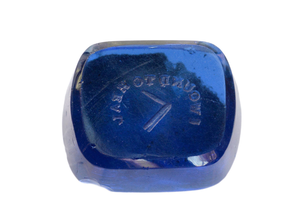 Early 1800s Blue Intaglio (on white background)