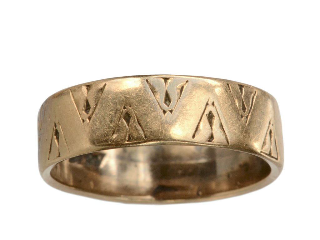 1900s Triangular Patterned Band (on white background)