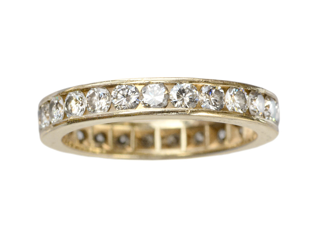 Vintage Yellow Gold Eternity Band (on white background)