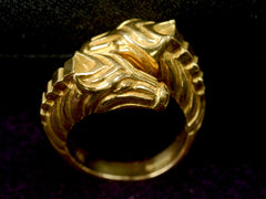 thumbnail of Vintage Double Zebra Ring (side view)